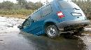 van in hole